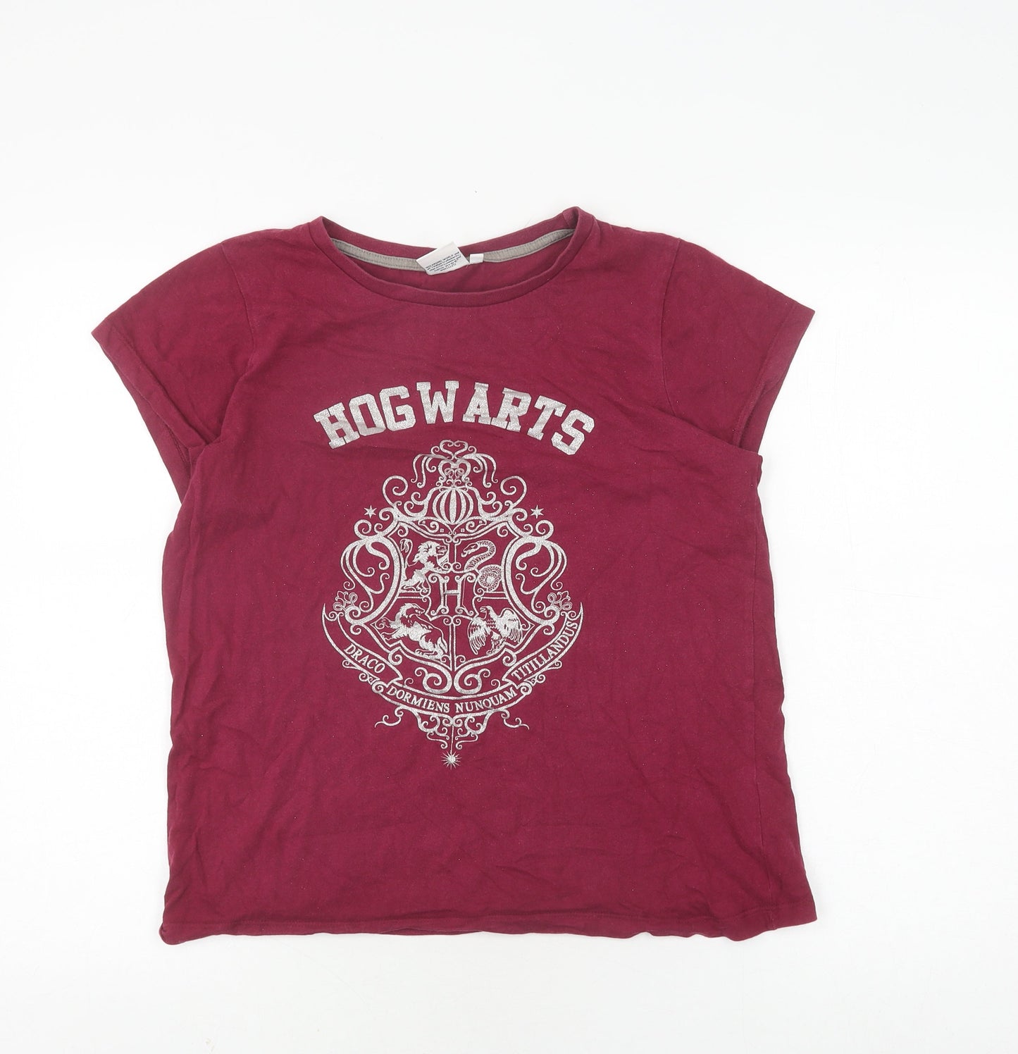 Harry Potter Girls Red T-Shirt 13-14Y Graphic Logo