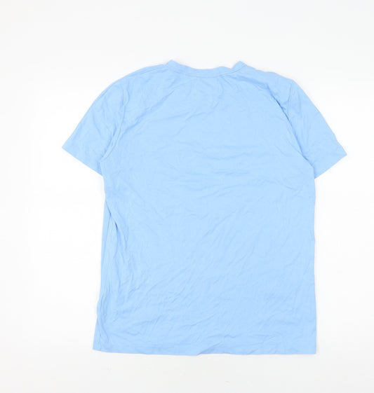 Unisex Adults UK Size M Calvin Klein Jeans Blue Basic T-Shirt