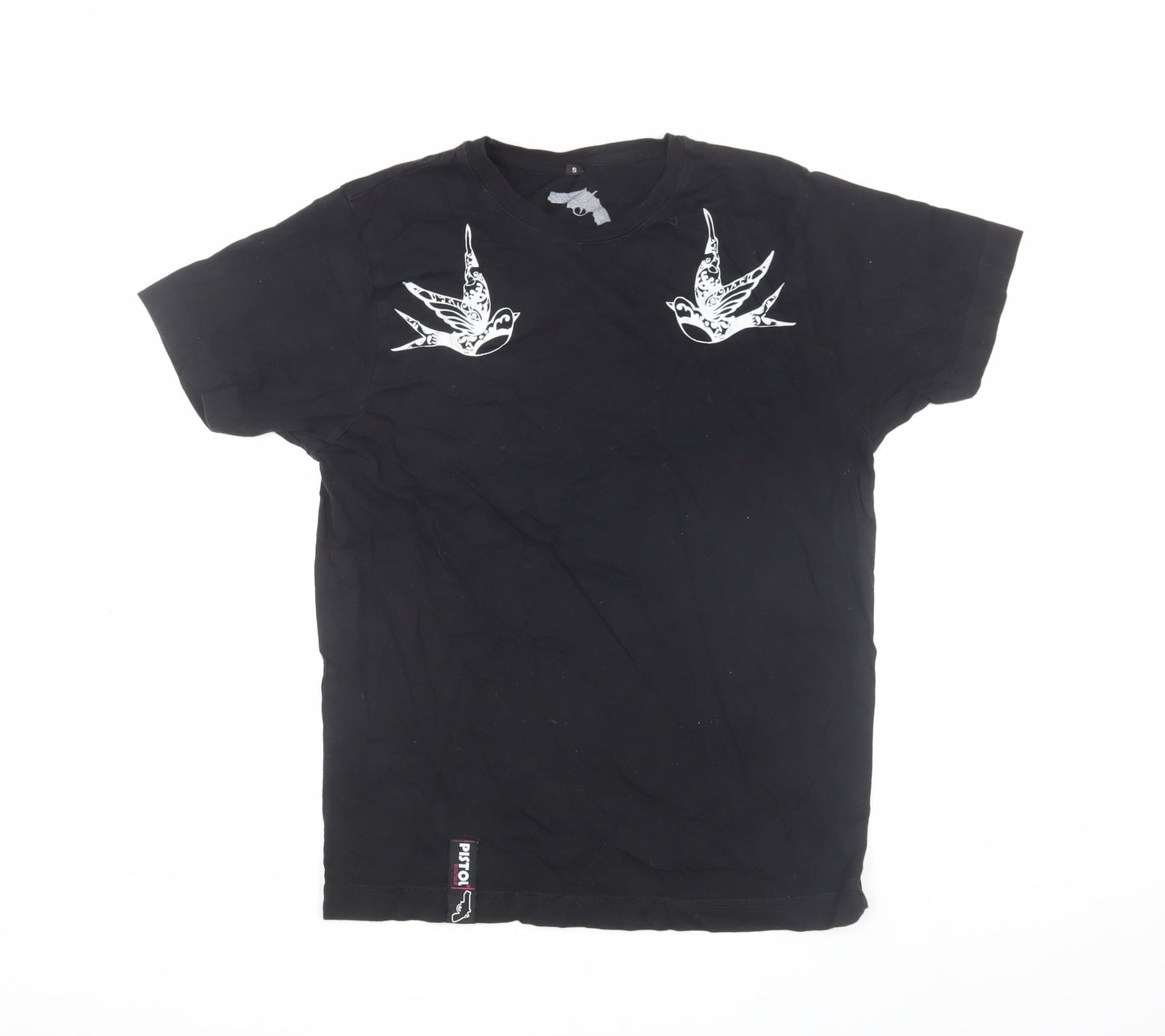 Pistol Boutique Men's Black Bird T-Shirt - Size S