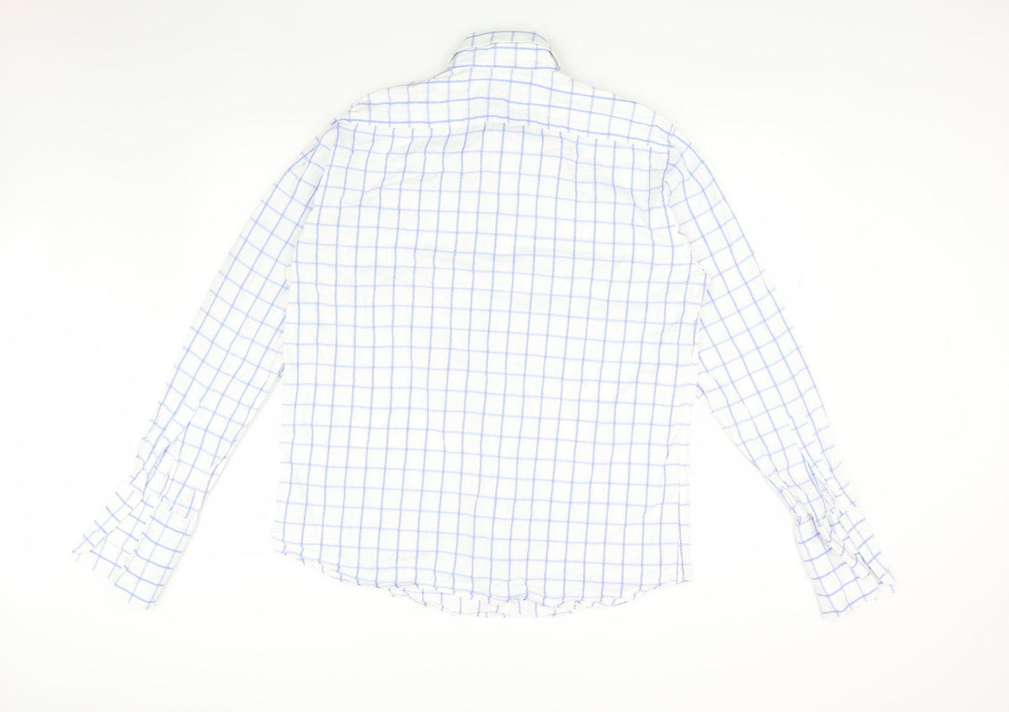 Tommy Hilfiger Men's White Check Dress Shirt L