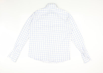 Tommy Hilfiger Men's White Check Dress Shirt L