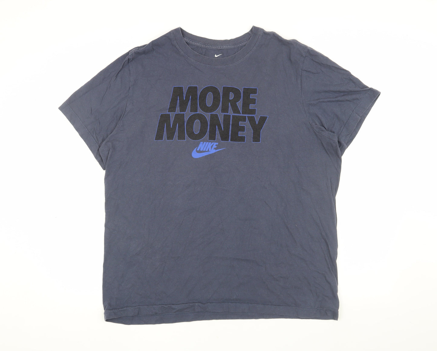 Nike Men's Blue Graphic Print T-Shirt, Size L