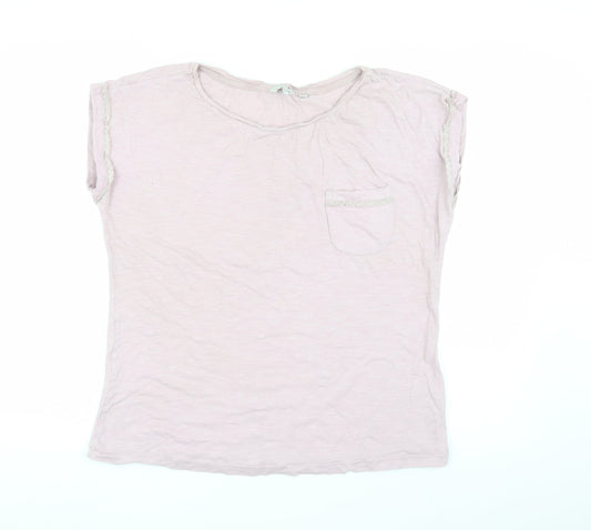 FatFace Women's Ivory Basic T-Shirt UK 12