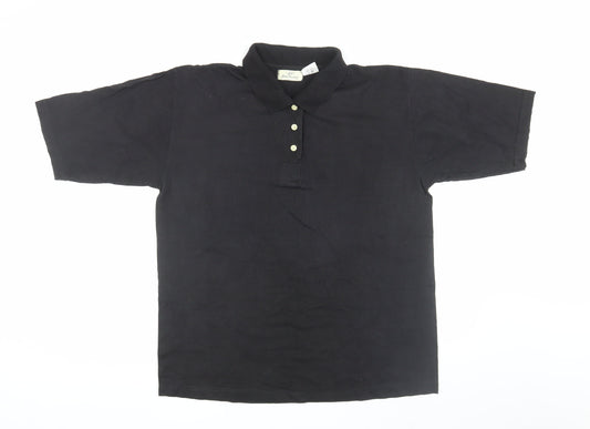 Jean Laurent Men's Black Medium Polo Shirt