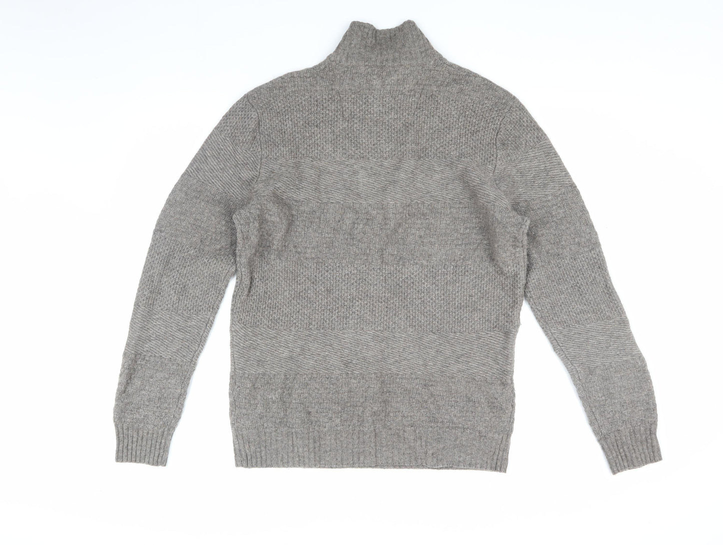 RJR John Rocha Men's Grey High Neck Pullover Jumper M