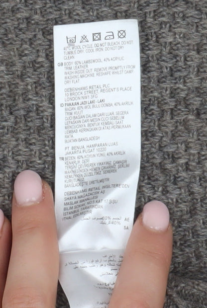 RJR John Rocha Men's Grey High Neck Pullover Jumper M