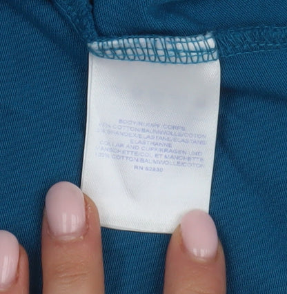 Lands' End Men’s Blue Polo Shirt, Size L, Short Sleeve