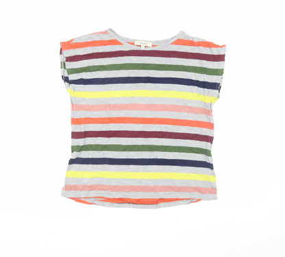 Womens UK Size S Oasis Multicoloured Basic T-Shirt
