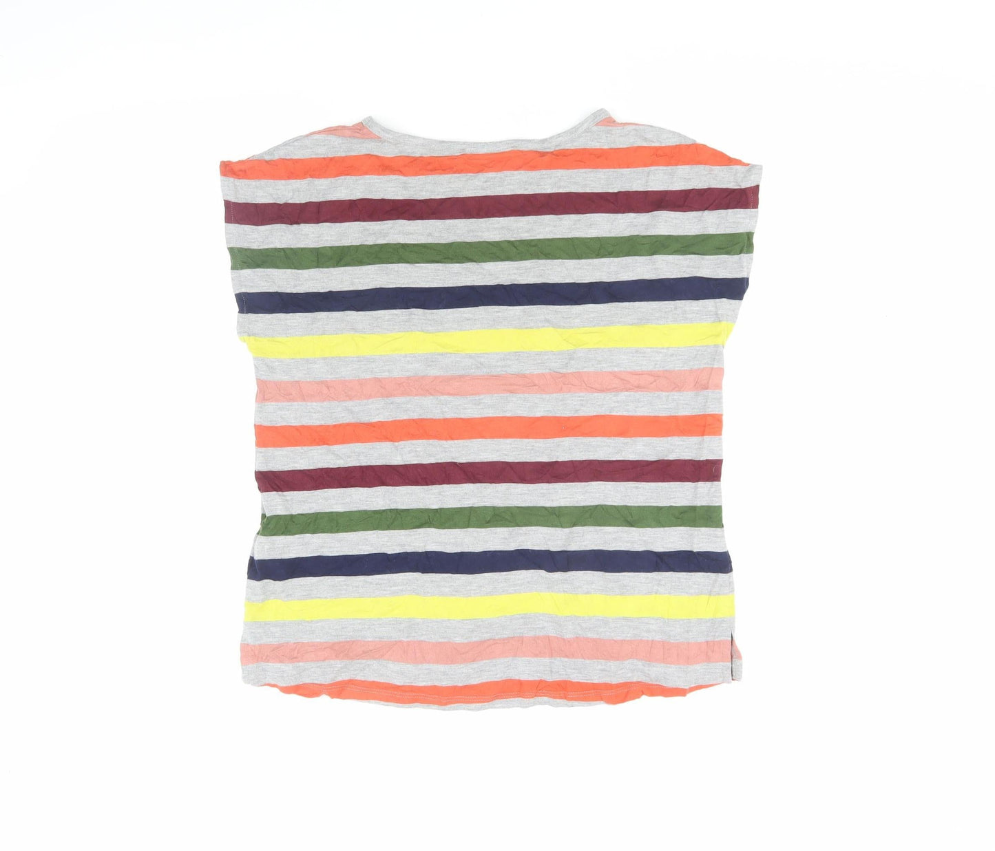 Womens UK Size S Oasis Multicoloured Basic T-Shirt
