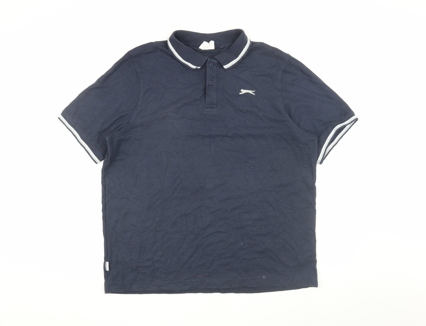 Slazenger Men's XL Blue Short Sleeve Polo