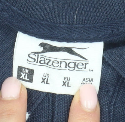 Slazenger Men's XL Blue Short Sleeve Polo