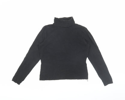 GAP Women's Black Roll Neck Long Sleeve T-Shirt, Size S