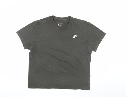 Nike Men's Black Large Crew Neck T-Shirt Logo