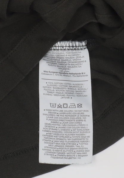 Nike Men's Black Large Crew Neck T-Shirt Logo