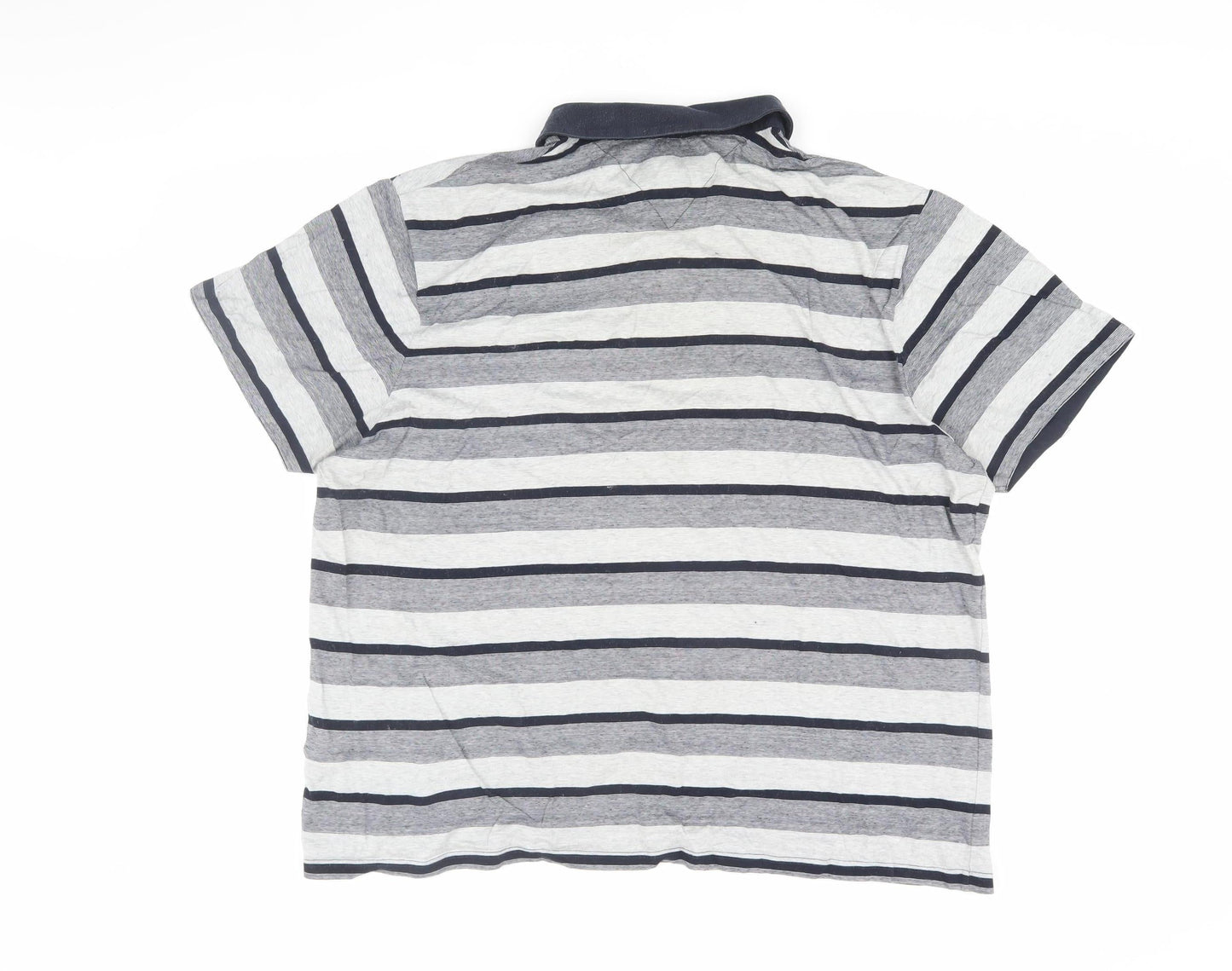 Jeff Banks Men's Grey Striped Polo XL