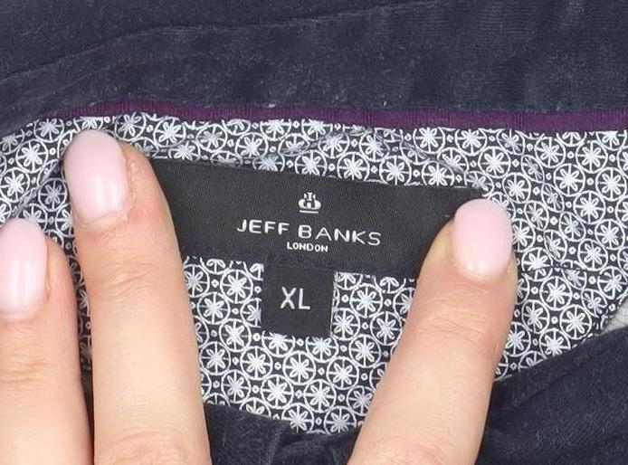 Jeff Banks Men's Grey Striped Polo XL