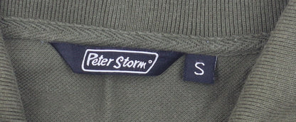 Peter Storm Men's Green Polo Shirt - Small, Casual Style