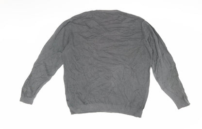 Teddy Smith Men's Grey XL V-Neck Cotton Pullover