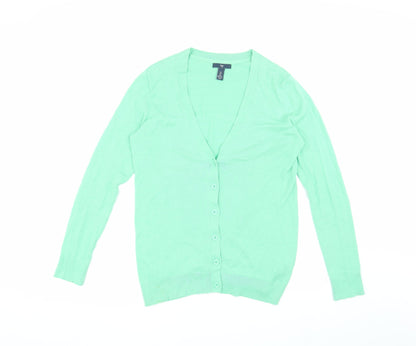 Gap Women's Green Cardigan, Size S, V-Neck Knit