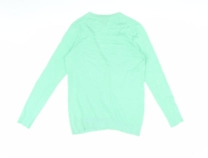 Gap Women's Green Cardigan, Size S, V-Neck Knit