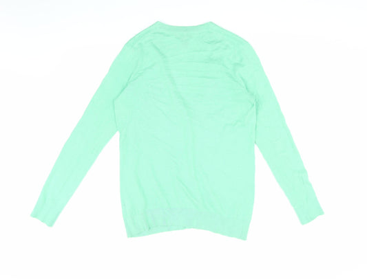 Gap Women's Green Cardigan, Size S, V-Neck Knit