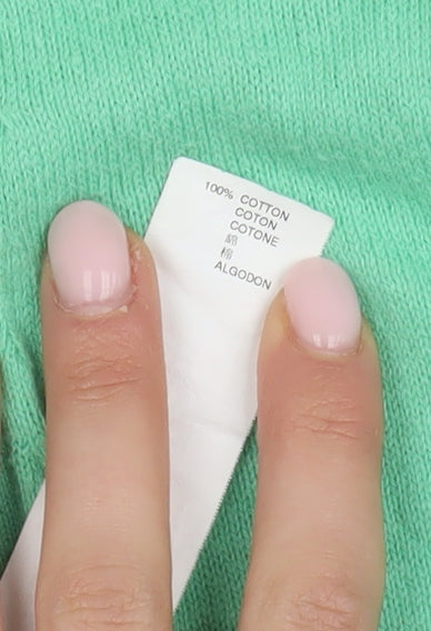 Gap Women's Green Cardigan, Size S, V-Neck Knit