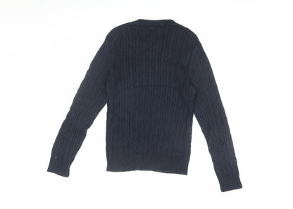 GAP Women's Blue Cable-Knit Pullover Jumper XS