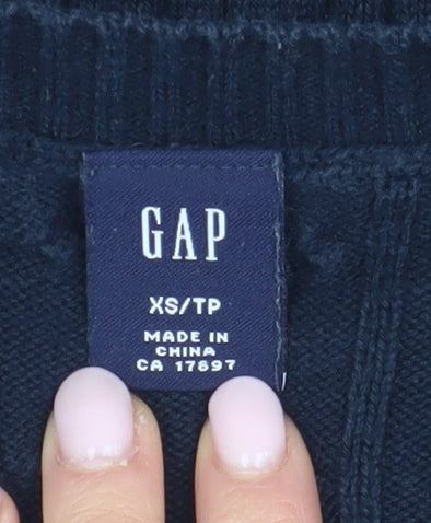 GAP Women's Blue Cable-Knit Pullover Jumper XS