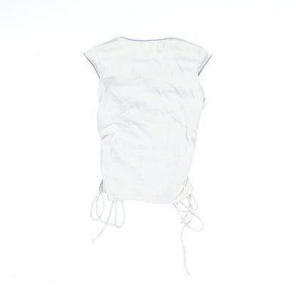 Womens UK Size 12 River Island White Wrap Blouse