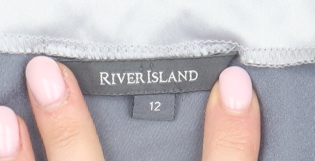 Womens UK Size 12 River Island White Wrap Blouse