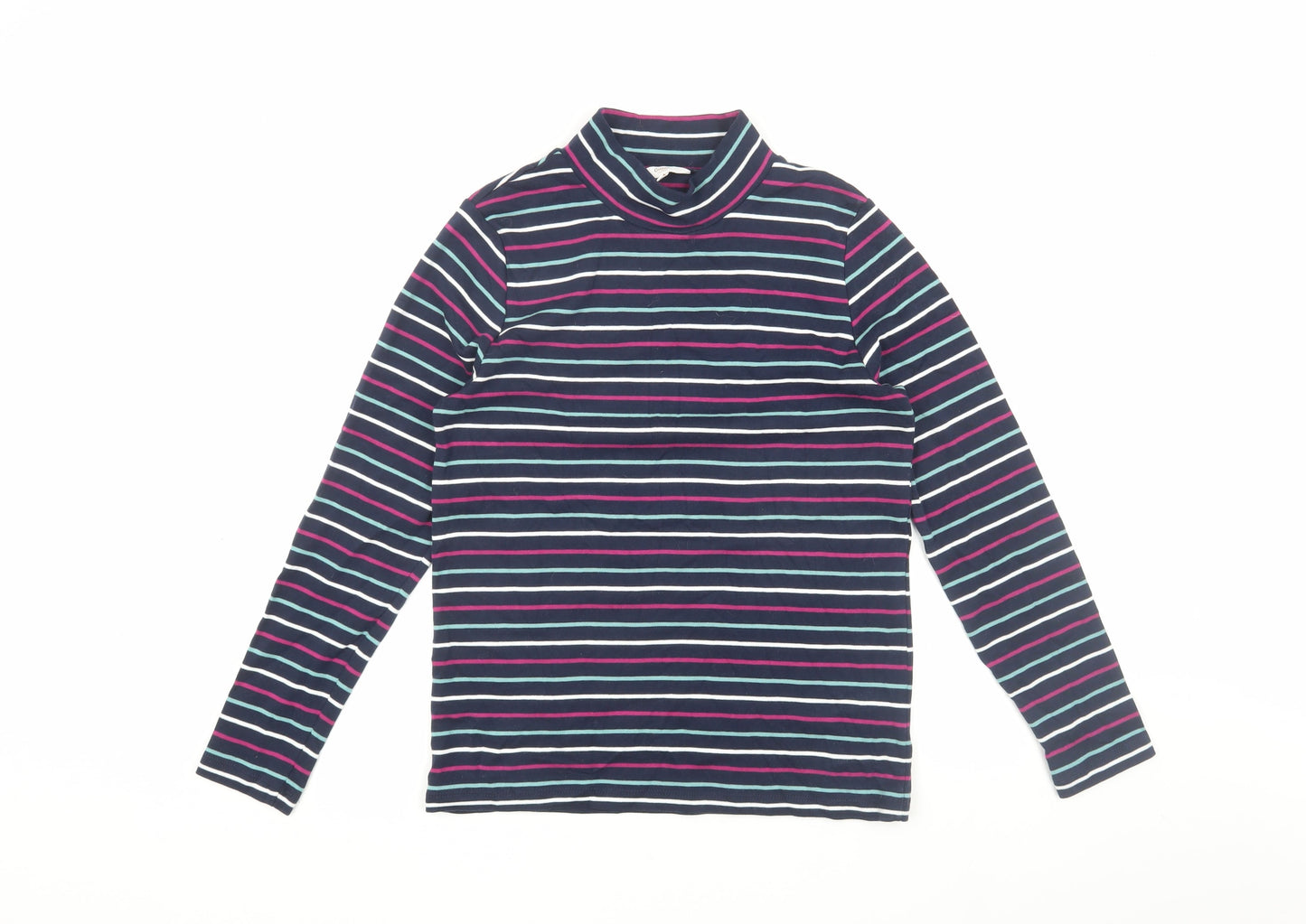 Womens UK Size 12 Cotton Traders Multicoloured Basic T-Shirt