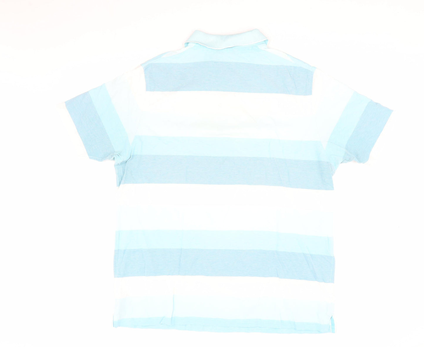 Marks and Spencer XL Men's Blue Striped Polo Shirt