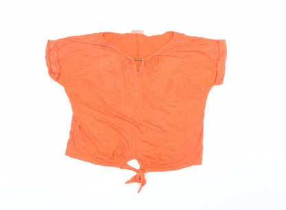 Womens UK Size M Wallis Orange Basic T-Shirt