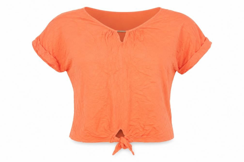 Womens UK Size M Wallis Orange Basic T-Shirt