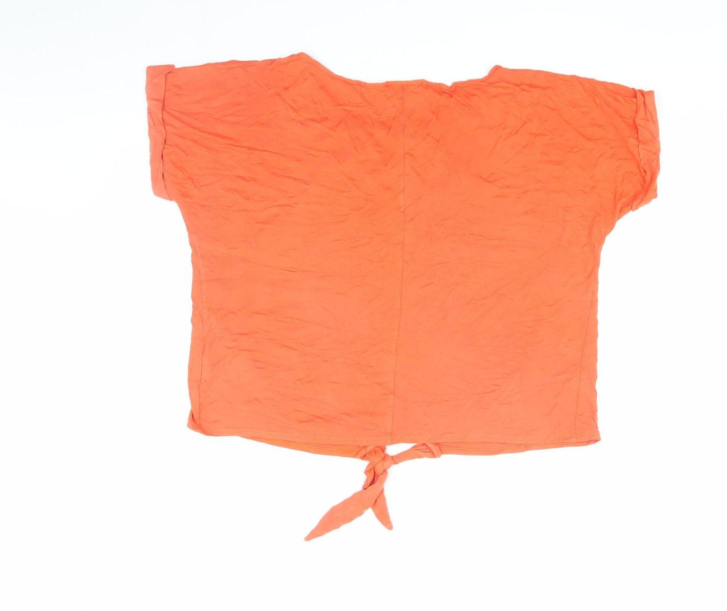 Womens UK Size M Wallis Orange Basic T-Shirt