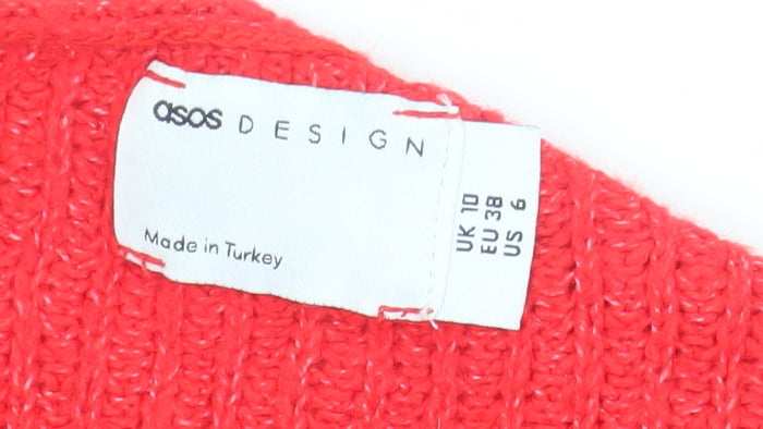Womens UK Size 10 ASOS Red Cardigan Jumper