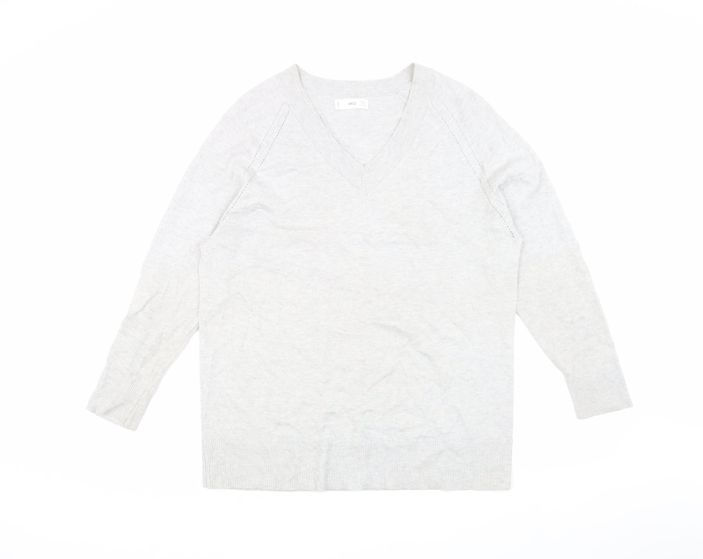 Womens UK Size S MNG Grey Pullover Jumper