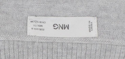 Womens UK Size S MNG Grey Pullover Jumper
