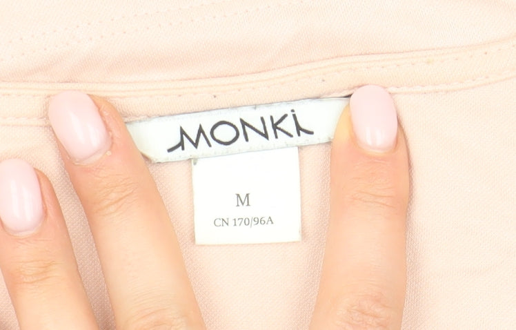 Womens UK Size M Monki Pink Wrap Blouse
