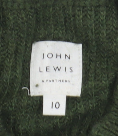 Womens UK Size 10 John Lewis Green Pullover Jumper