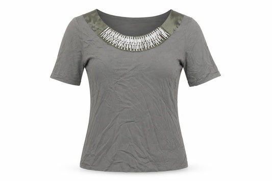 Womens UK Size S Viyella Green Basic T-Shirt
