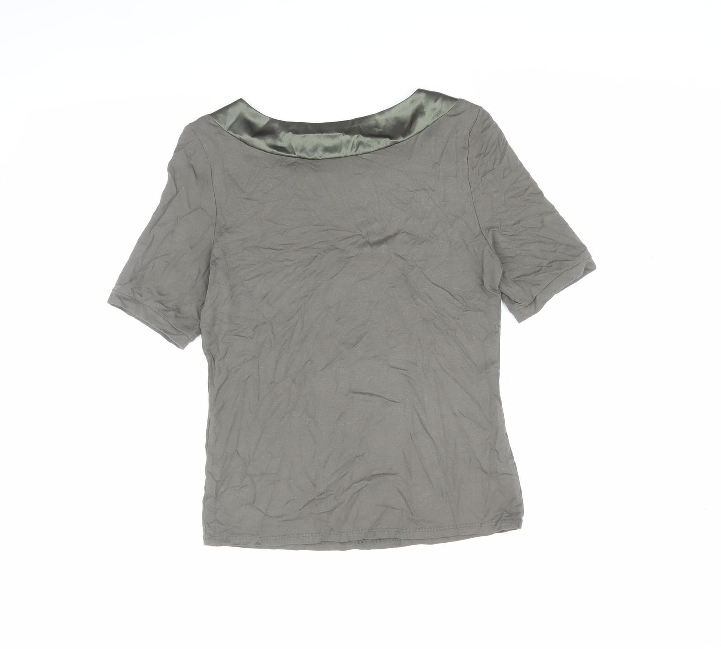 Womens UK Size S Viyella Green Basic T-Shirt