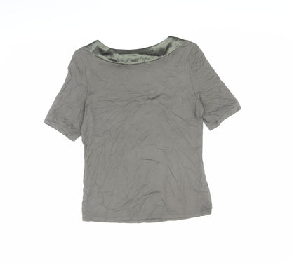 Womens UK Size S Viyella Green Basic T-Shirt