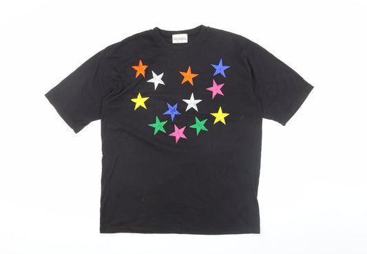 Unisex Adults UK Size One Size Richards Black Basic T-Shirt