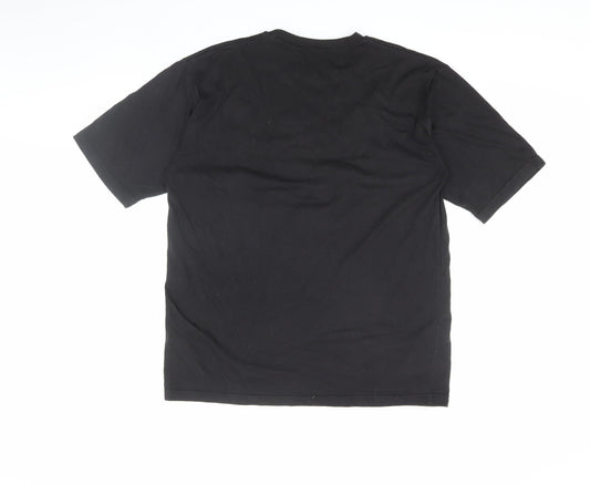 Unisex Adults UK Size One Size Richards Black Basic T-Shirt
