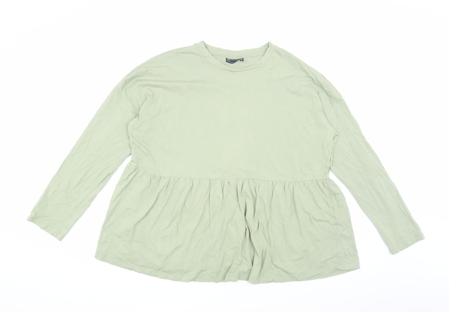 Womens UK Size 14 ASOS DESIGN Green Tunic Blouse