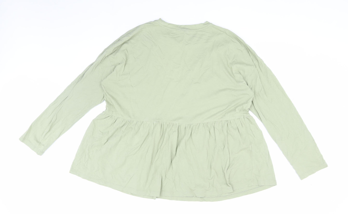 Womens UK Size 14 ASOS DESIGN Green Tunic Blouse