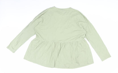 Womens UK Size 14 ASOS DESIGN Green Tunic Blouse