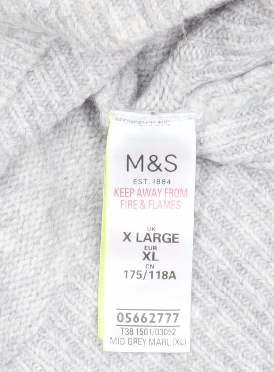 Womens UK Size XL Marks and Spencer Grey Pullover Jumper