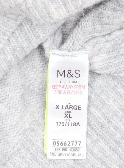 Womens UK Size XL Marks and Spencer Grey Pullover Jumper